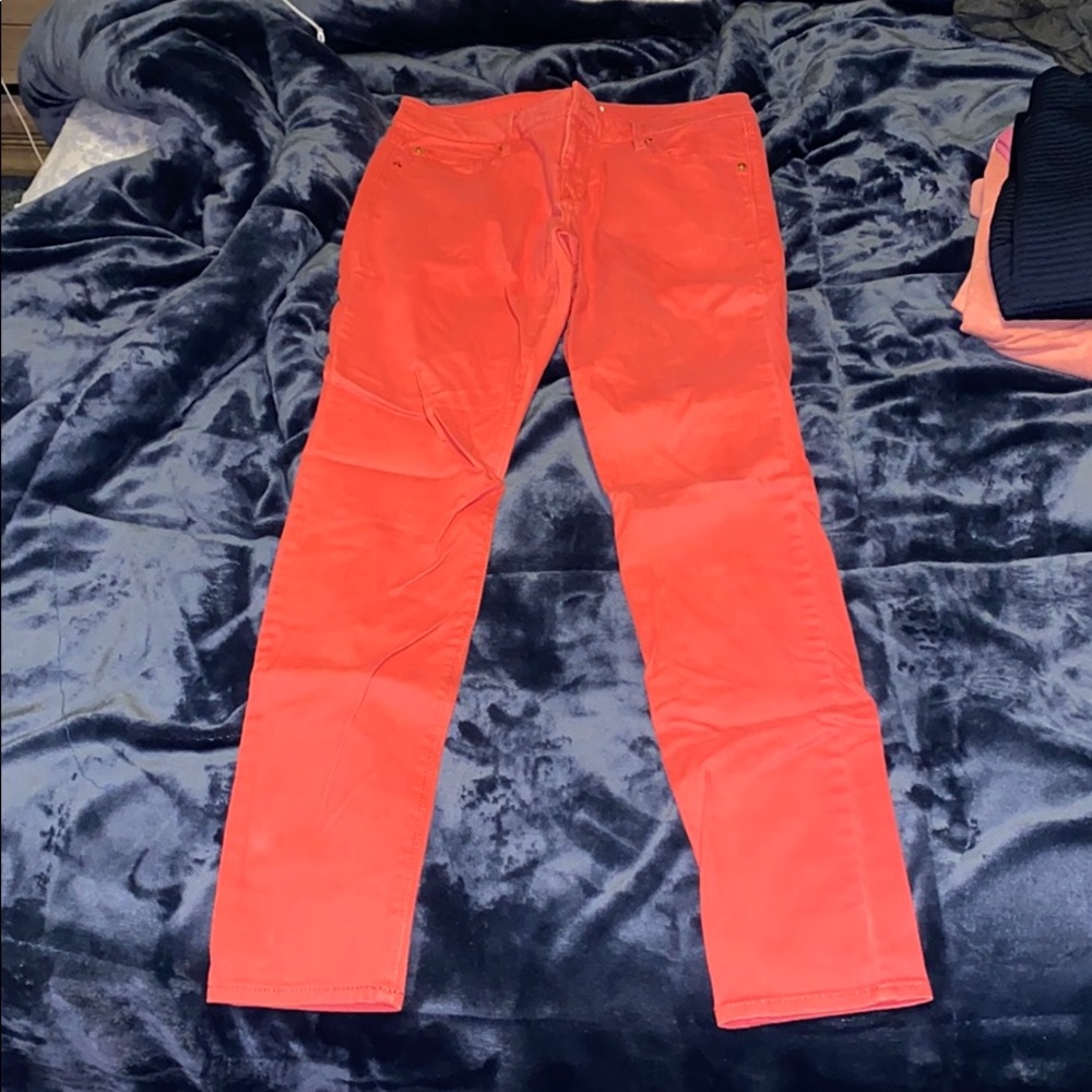 Peach color Express skinny jean/jegging